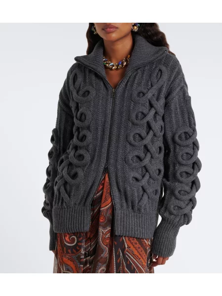 Cardigan Etro de lână gri