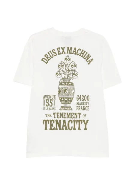 Tricou Deus Ex Machina cu imagine alb