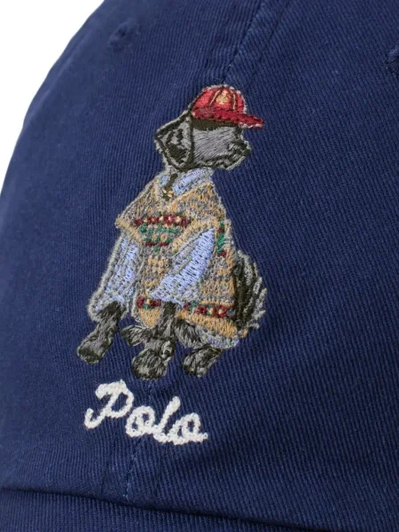 Μικρός κασκέτο Polo Ralph Lauren με χαμηλή μέση υφαίνω διαγωνίως πράσινο