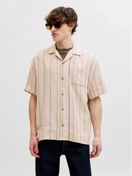 Košile Jack & Jones béžová