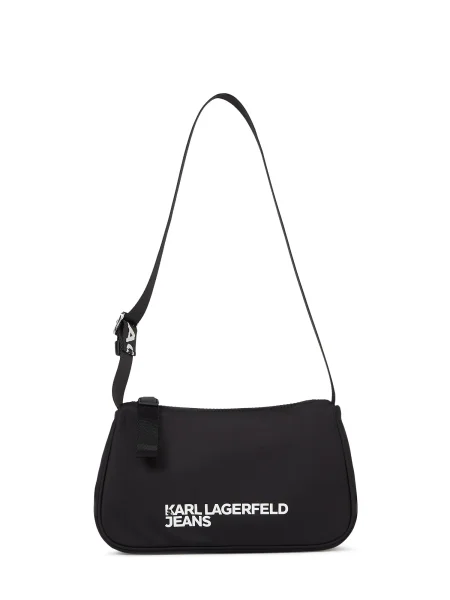 KARL LAGERFELD JEANS Geantă de umăr / alb negru