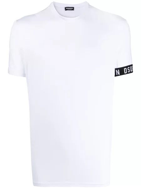 Tricou Dsquared2 cu autograf alb