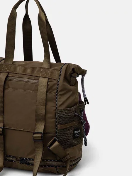 Desigual Hátizsák barna / lila / neonnarancs khaki