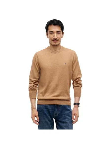 Pulover Tommy Hilfiger din cașmir bej
