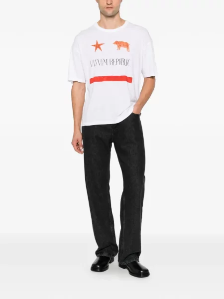 Tricou Visvim cu imagine alb