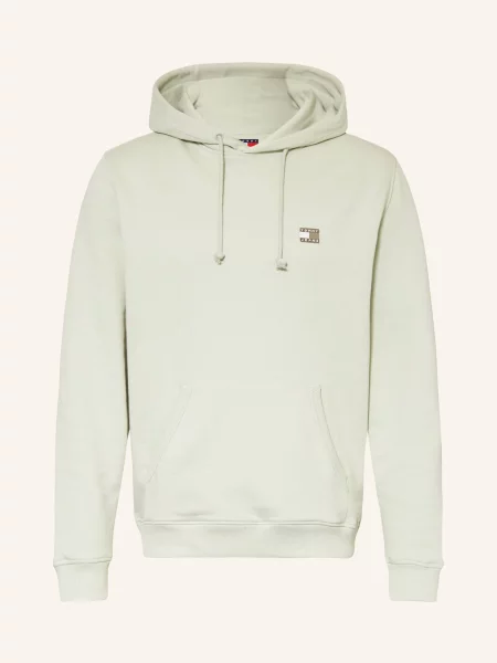 Tommy Jeans Mikina S Kapucí světle zelená