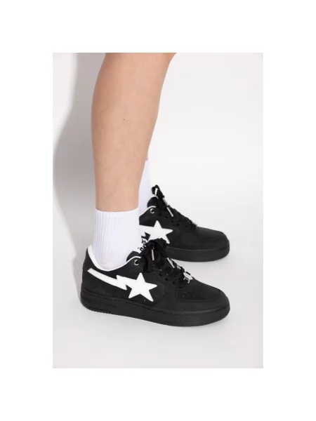Sneakersy A Bathing Ape® z logo czarne