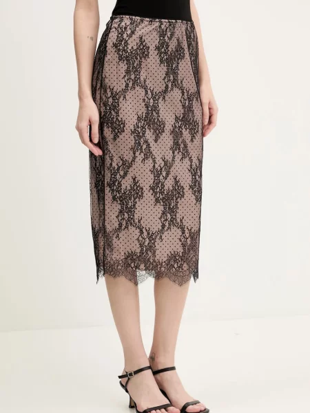 Fustă midi Aniye By până la genunchi bej