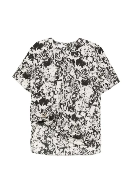 Cămașă Jnby cu model floral cu imagine din poplin alb