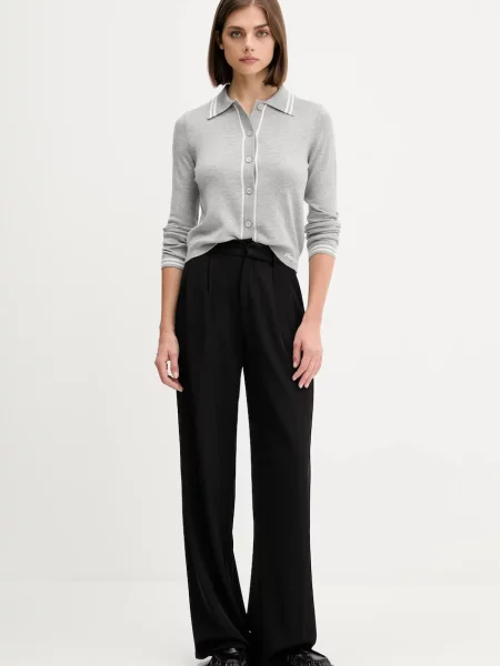 Кардиган з домішкою вовни Guess Jeans легкий сірий