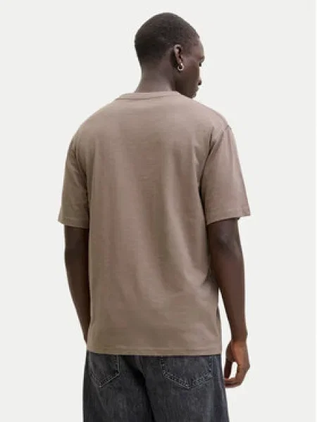 JACK & JONES Tričko JJEdover hnedá béžová