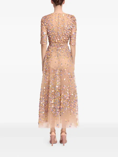 Rochie mini Elie Saab cu paiete de costum roz
