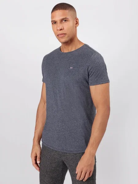 Tommy Jeans Tricou Jaspe Bleumarin alb