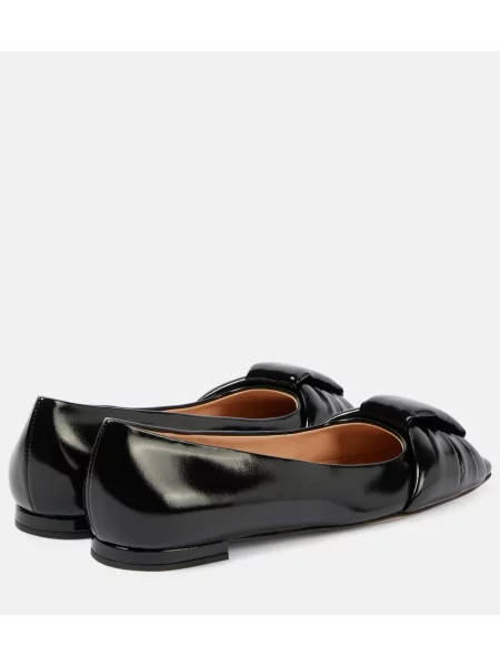 Balerini Gianvito Rossi din piele de lac negru