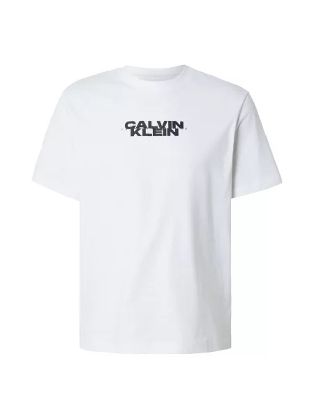 Calvin Klein Jeans Tricou oliv / negru alb
