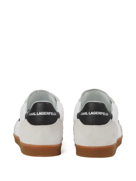 Sneakerși Karl Lagerfeld cu aplicații alb