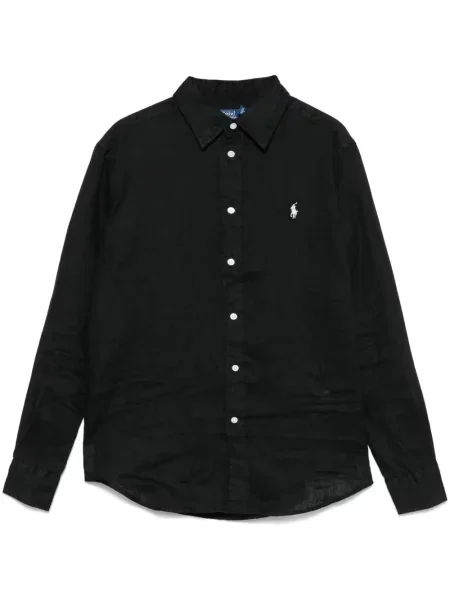 Cămașă Polo Ralph Lauren lungă negru
