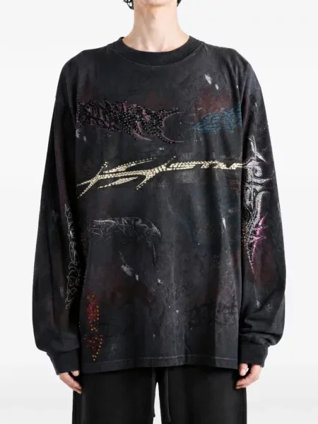 Lung tricou Hellstar negru