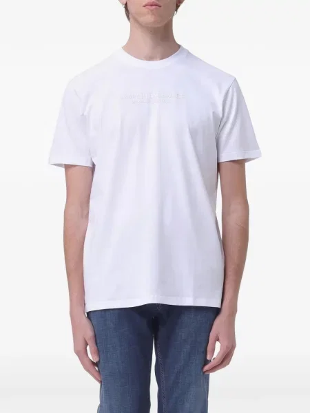 Μπλούζα Armani Exchange με αυτόγραφο λευκό