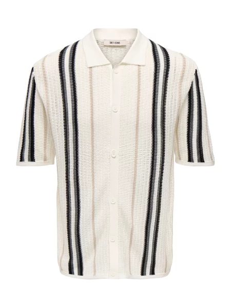 Only & Sons Kardigan ONSLEON mokka / šedá / černá bílá