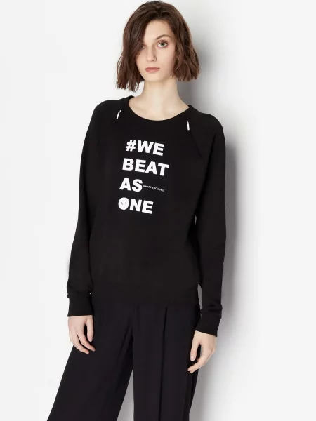 Світшот Armani Exchange бавовна/поліестер чорний