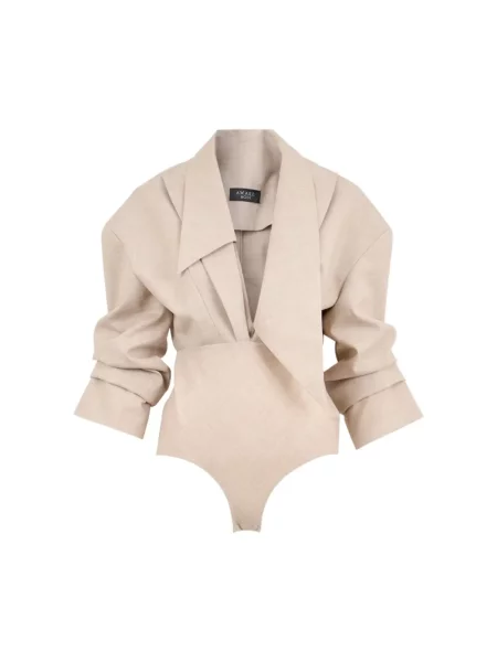 Koszulka A.w.a.k.e. Mode wełniana beżowa