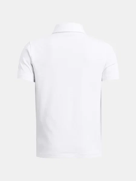 Tricou polo copii Under Armour alb