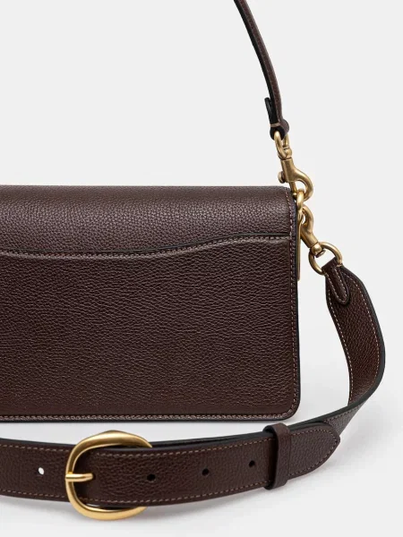 Шкіряна сумочка Coach коричневий