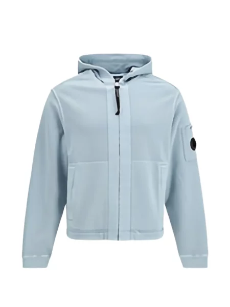 Hanorac cu glugă C.p. Company cu autograf albastru