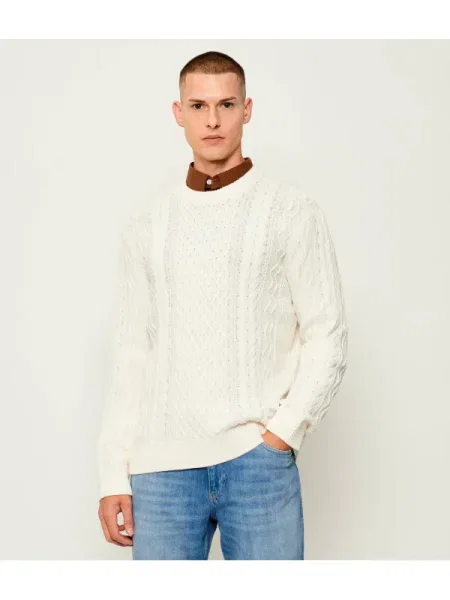 Tommy Jeans Pulover Alb negru