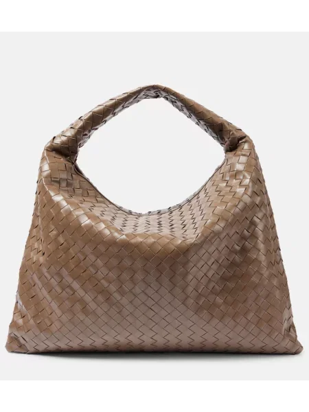 Usnjena torbica Bottega Veneta Handle rjava