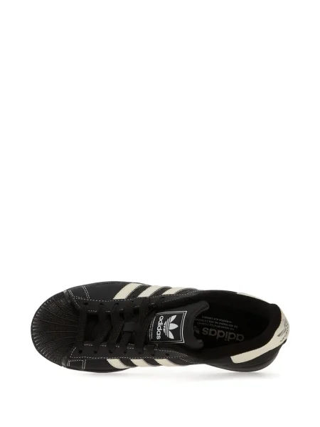 Sneakerși Adidas Campus cu imagine alergare din piele de căprioară negru