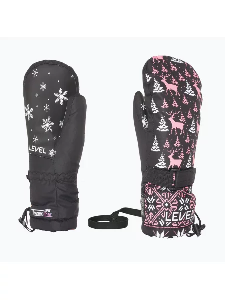Mănuși de schi pentru copii Level Junior Mitt ninja pink roz