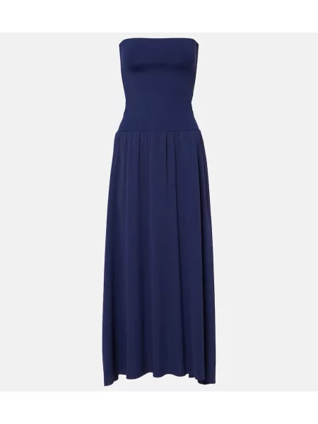 Rochie maxi Eres din jerseu de costum albastru