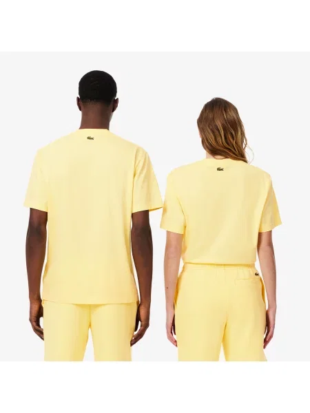 Lacoste T-Shirt Z Nadrukiem żółta
