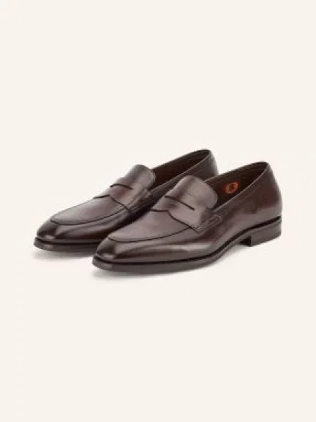 Santoni Penny Mokasíny Gregor tmavě hnědá