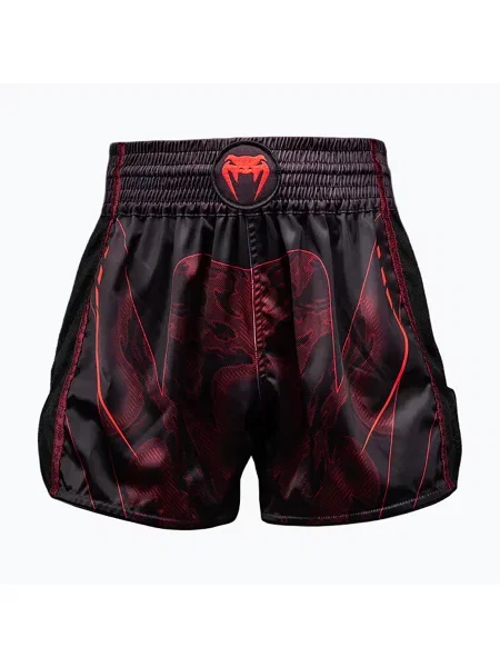 Pantaloni scurți de antrenament pentru bărbați Venum Spectre Muay Thai black/red negru