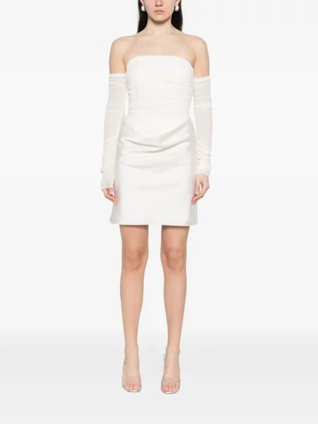 Rochie mini Rotate Birger Christensen cu volane plasă de costum