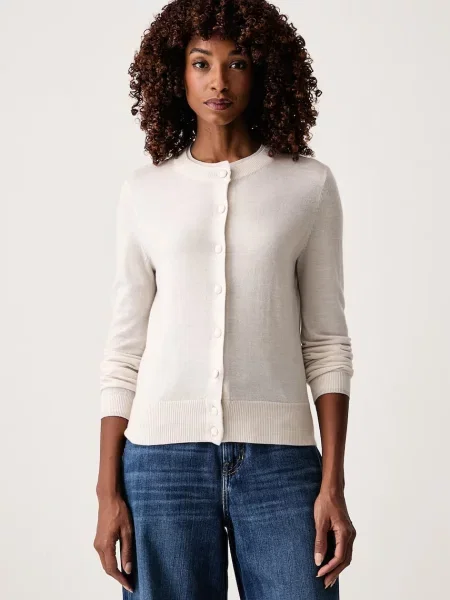 Guess cardigan pentru femei din lână merino PRISCILLA bej