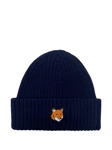 Căciulă Maison Kitsune cu broderie albastru