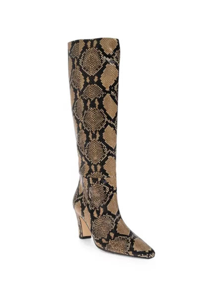 Botine Aeyde cu imagine cu model piele de șarpe