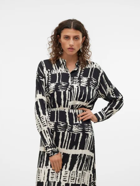 VERO MODA Bluză VMCINDY CLEO bej negru