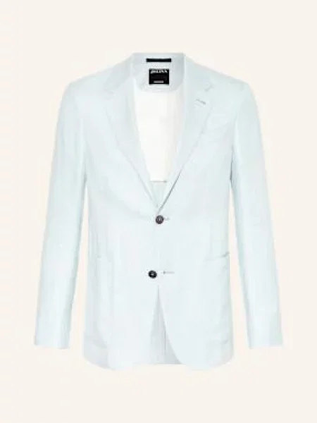 Zegna Sako Extra Slim Fit S Příměsí Lnu tmavě modrá