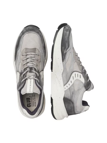 Sneakersy Voile Blanche skórzane szare