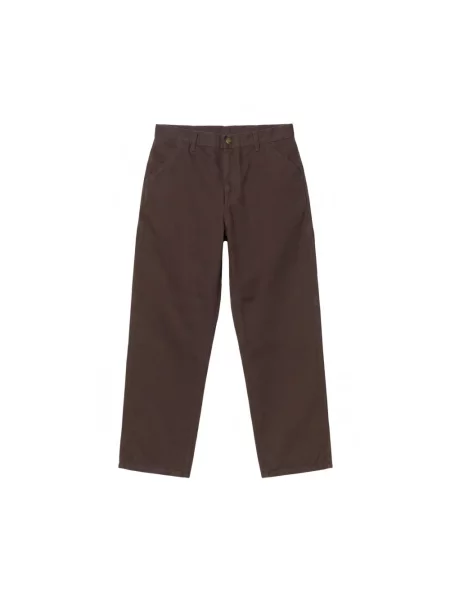 Spodnie Carhartt Wip płócienne brązowe