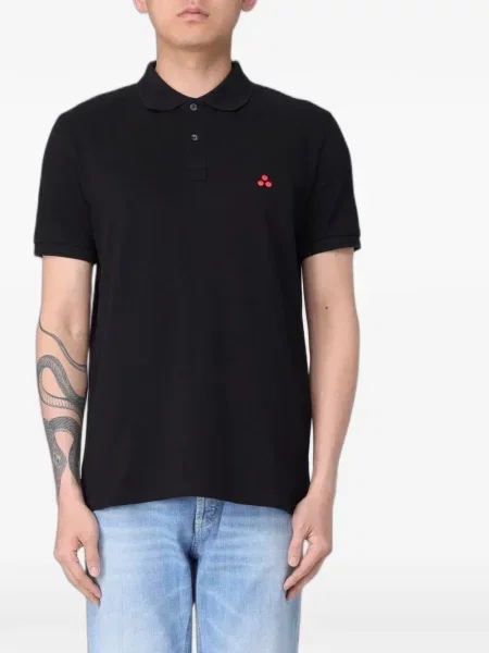 Tricou polo Peuterey cu autograf negru
