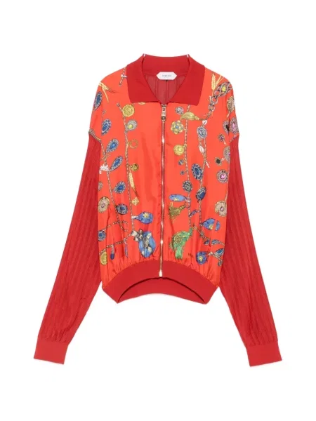 Cardigan Versace cu imagine roșu