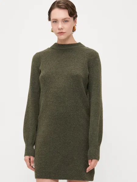 Vero Moda Tall Rochie tricotat VMBESTI închis verde