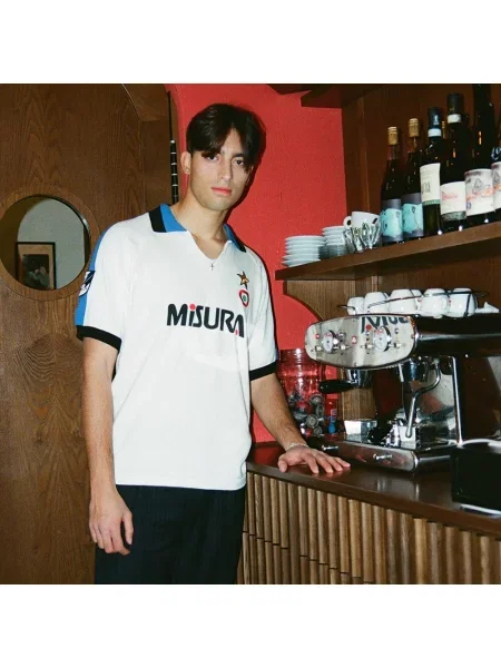 Koszulka retro piłkarska dla dorosłych FC Inter Wyczerpany Czarny biała