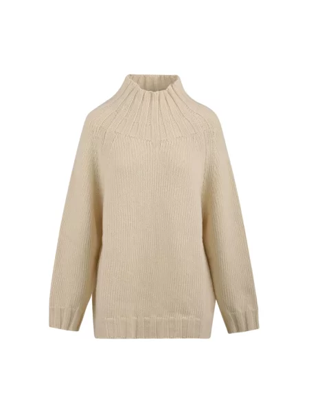 Sweter z golfem Aspesi wełniany do golfa beżowy